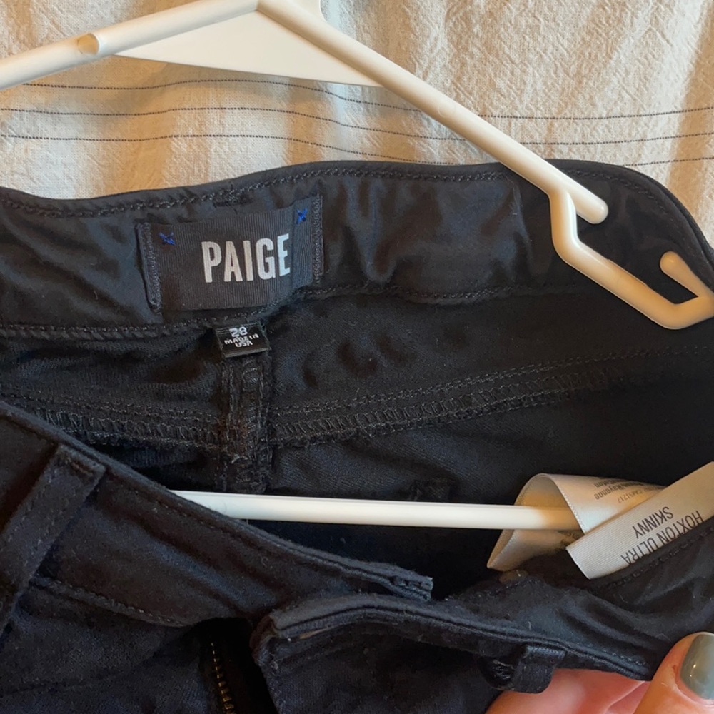 Paige size 29 black skinny jeans. “Horton ultra skinny”
